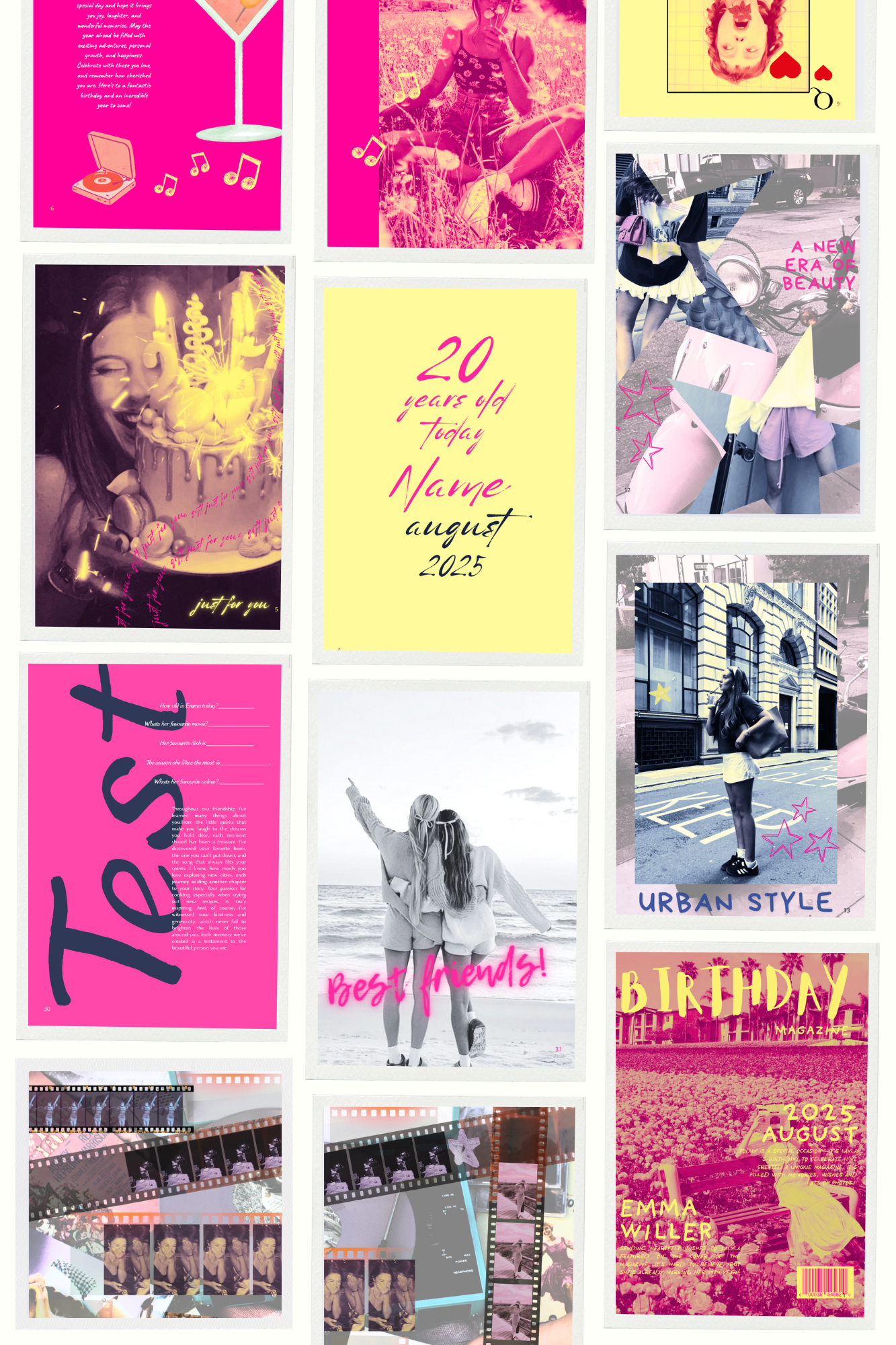 Birthday POP Magazine Template