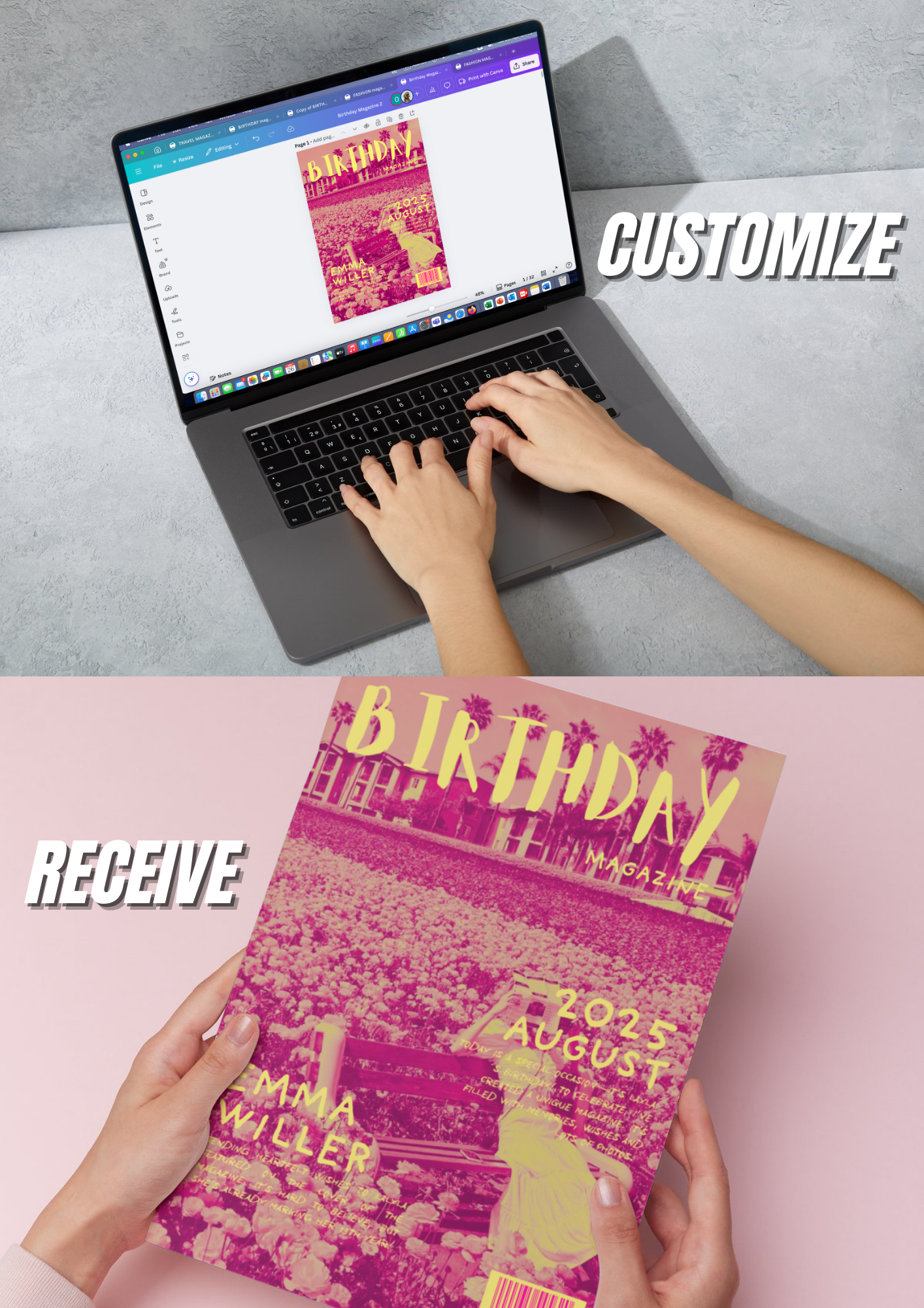 Birthday POP Magazine Template