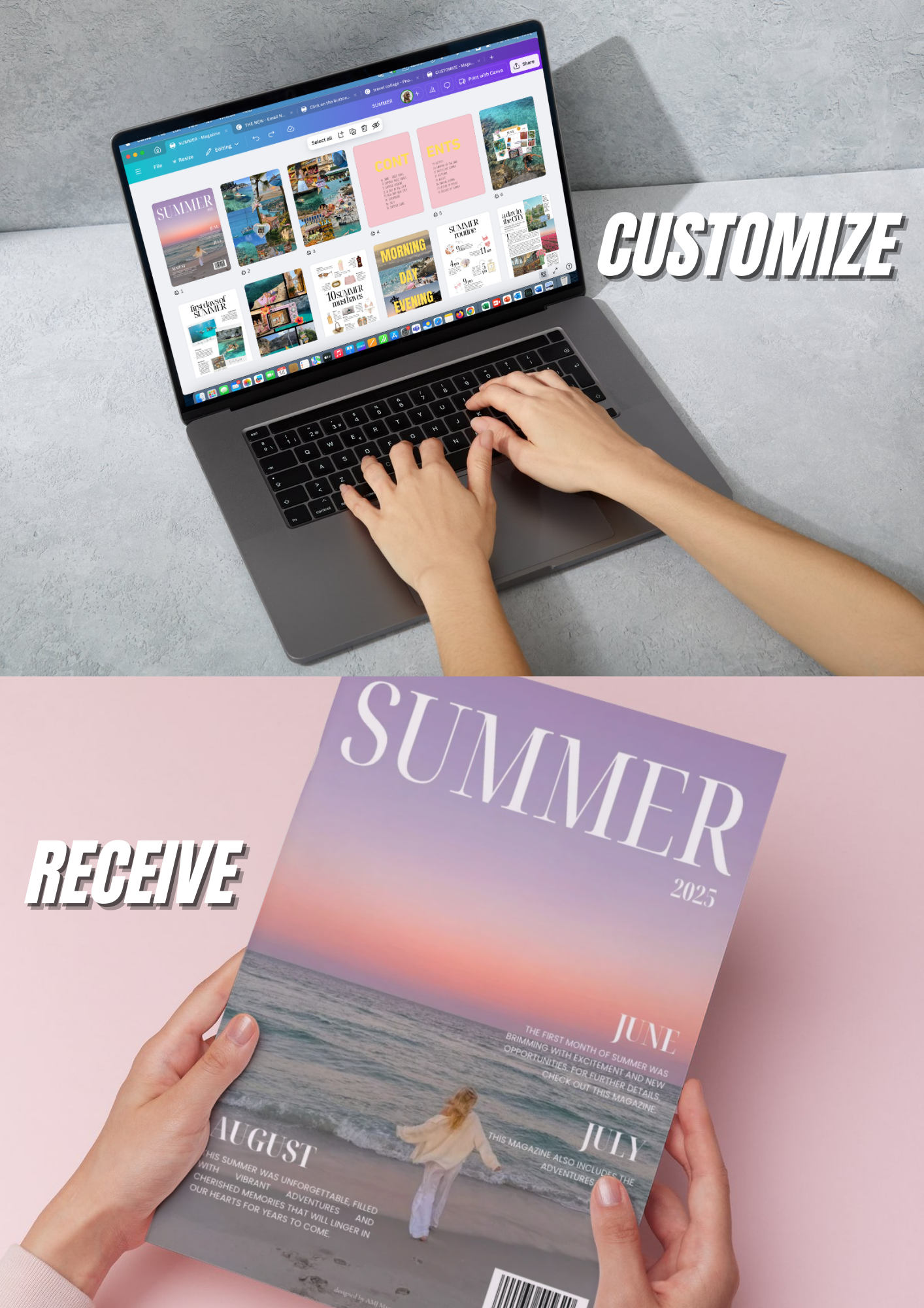 A Summer recap magazine template