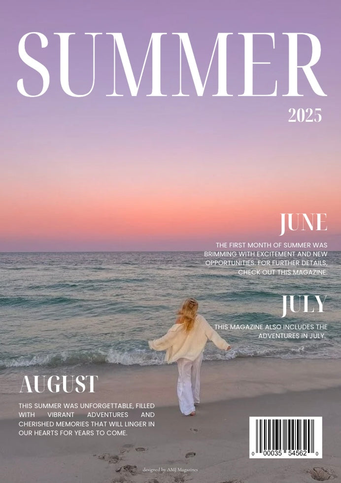 A Summer recap magazine template