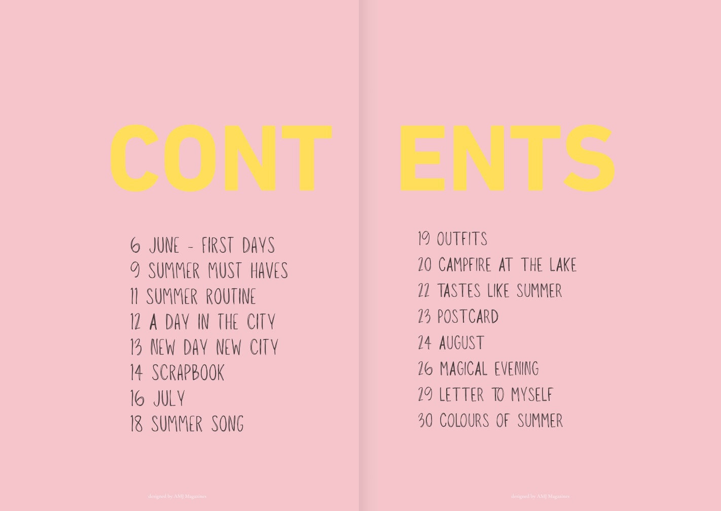 A Summer recap magazine template