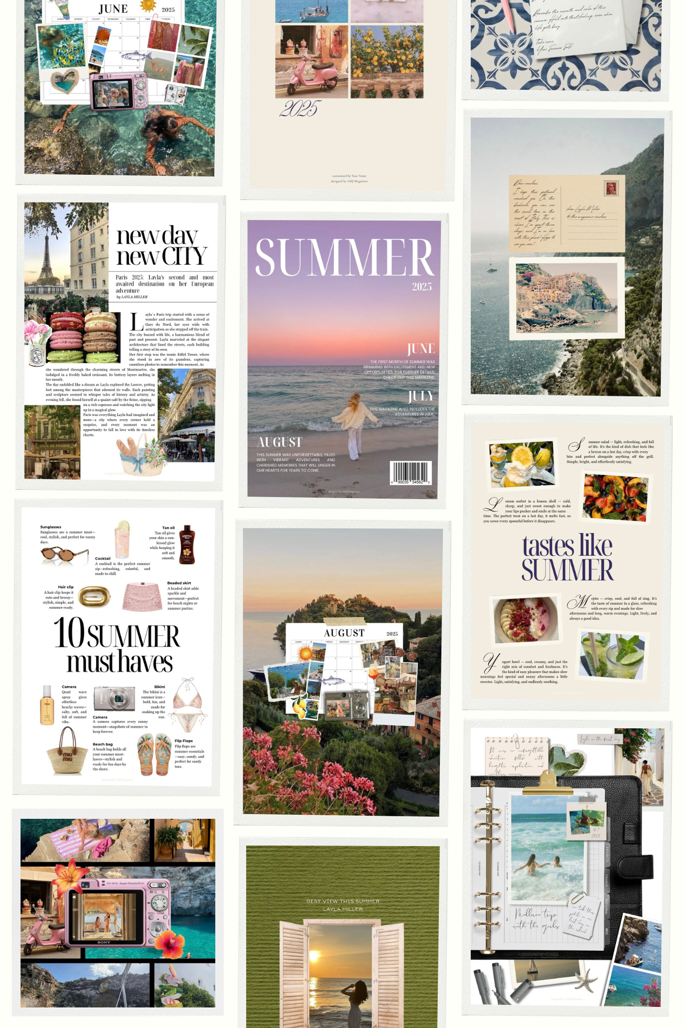 A Summer recap magazine template