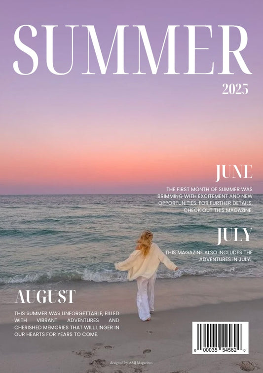 A Summer recap magazine template
