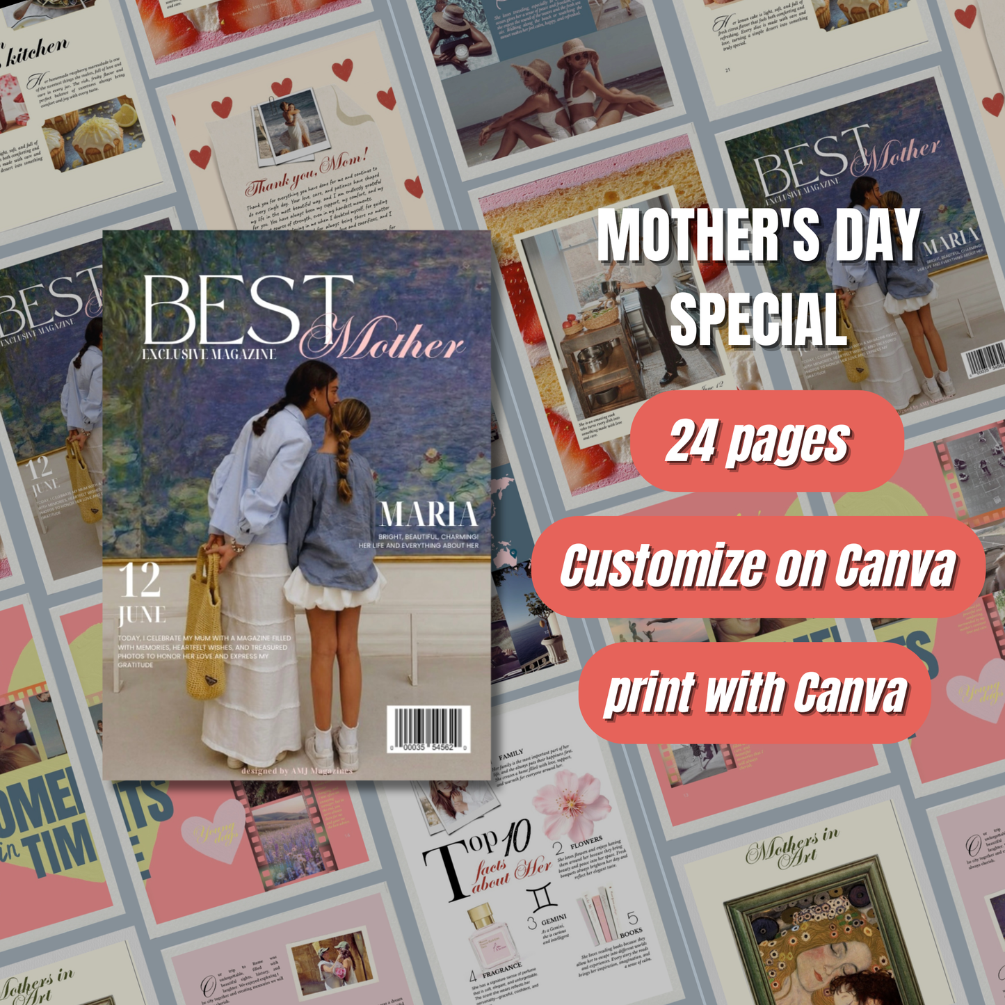 a Mothers Day Magazine Template